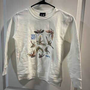 The Met Kids' White Long Sleeve Butterfly Tee Unisex